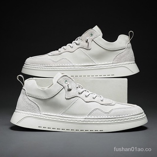 nuevo estilo de los hombres zapatos de deporte blanco zapatos de cuero de la pu zapatillas de deporte km98