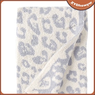 manta de franela ligera super suave lujosa de felpa de felpa con estampado de leopardo mantas