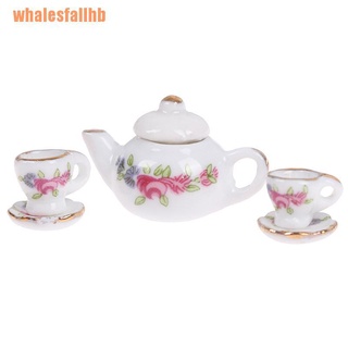 ✹whalesfallhb✹ 40Pcs/Set 1:12 Dollhouse Miniature Tableware Porcelain Ceramic Tea Cup Dishes (3)