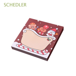 SCHEDLER Christmas Festival Christmas Sticky Memo Pad Office Decorative Notepad Santa Claus Sticky Notes School Writing Paper Office Supplies Stationery Student Supplies 50 Sheets Paper Sticky