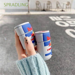 SPRADLING Earpods Accessories Red Bull Airpods Cover Silicone Airpods Pro Energy Drink Earphone Cover Headphone Case Wireless Headset Protection Airpods 1 2 Cover Unique Cartoon 3D Earphone Cases