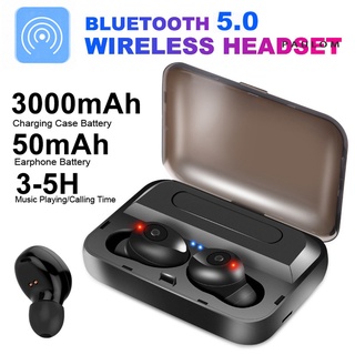 [paulom] f9 mini tws bluetooth 5.0 hifi auriculares inalámbricos auriculares con caja de carga