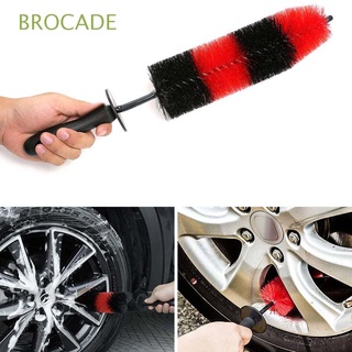BROCADE Durable Car Wheel Brush Super Soft Tire Cleaner Rim Scrub Brush Motorcycle Bicycle Car Accessories Universal Cleaning Tool Brush Cleaning Kit Detailing Cleaning Brush/Multicolor
