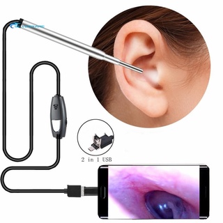 stock 3.9mm visual earpick acero inoxidable limpieza de oído multifuncional otoscopio para el hogar