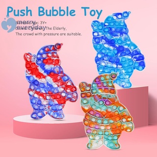 Merryeveryday navidad Santa Push Bubble autismo antiestrés Relax sensorial Squeeze juguete