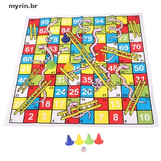 (myhot Serpiente escalera educativa niños juguetes de la familia interesante juego de mesa regalos [myrin]