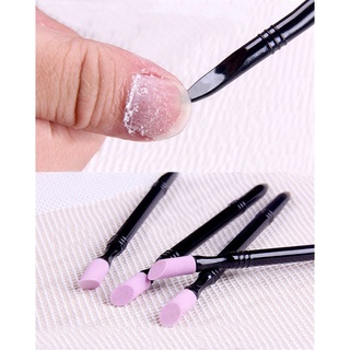 1PC Double-end Quartz Cuticle Remover Washable Dead Skin Pusher Trimmer Manicure Nail