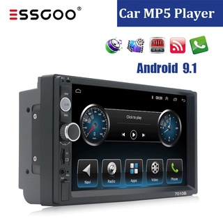 ESSGOO 7 " Pulgadas Doble 2 DIN Android 9.1 Coche FM Estéreo Radio Bluetooth Reproductor MP5 2USB/TF/RDS/GPS Cámara De Respaldo Inversa