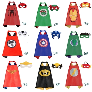 Capa disfraz de Halloween superhéroe capa 1CAPE+1 máscara Batman superhéroe disfraz de fiesta para niños