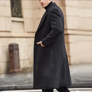 Abrigo De invierno ajustado De moda para hombre/abrigo largo cálido Formal (4)
