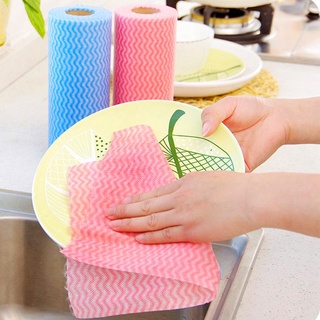 50 piezas multiusos desechables toalla de cocina no tejida rollo de trapo de cocina