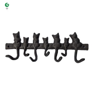 ganchos de hierro fundido para gatos decoración de jardín percha de pared creativa llave de ropa