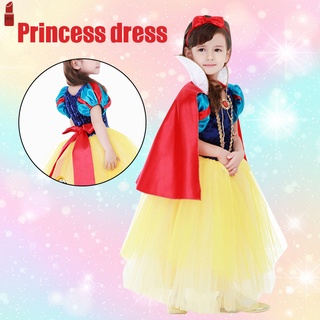 Niño blanco nieve vestido de dibujos animados figura rendimiento disfraz etapa fiesta vestido de princesa vestido para Halloween disfraz