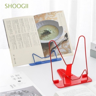 shoogii - soporte de lectura plegable, ajustable, para libros, portátil, multifunción, soporte de documentos, multicolor