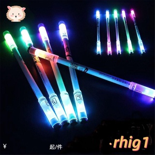 RHIG Adult Kids Spinner Toy Antistress Stress Reliever Spinning Pen Creative School&Office Supplies LED Flash Anti-slip Stress Toy Writing Tools