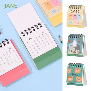 JANE Home Desk Calendar Daily Scheduler Mini Cute Table Planner Organizer Weekly Yearly Agenda Desktop Ornaments
