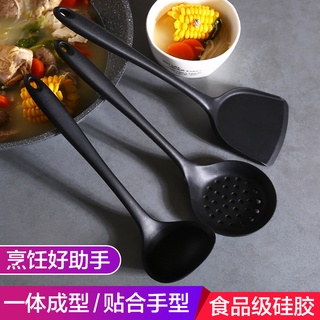 Espátula de silicona antiadherente de alta temperatura para cocinar en casa, cuchara frita