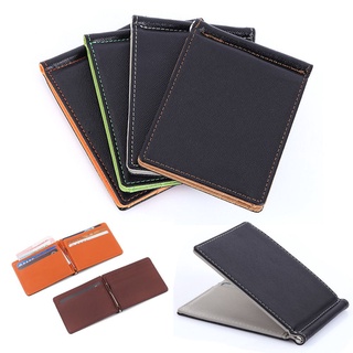 Rowan cartera delgada delgada De cuero sintético para negocios PU para hombre tarjetas De Crédito cortas De piel/Multicolor (7)