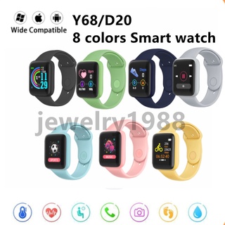 Y68 Smartwatch Relógio Inteligente Monitor De Pressão Arterial À Prova D\'Água Heart Monitor esportivo atividades Para Android E Ios