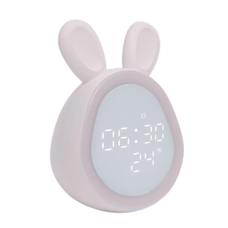 reloj despertador digital en forma de conejo para niños recargable led luz de noche