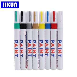Fabricante de pintura pluma JIKUN 8 colores pintura de coche retoque neumático Graffiti impermeable Base de aceite permanente rotuladores 1pc