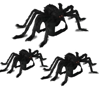 Ropa divertida marguerite nueva simulación disfraz De fiesta De cachorros halloween araña negra ropa De araña (7)