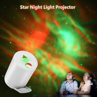 Luz de noche proyector de cielo estrellado lámpara de onda de agua LED giratorio lámpara de mesita de noche (4)