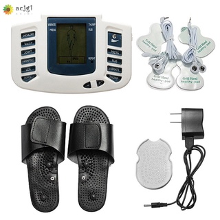 Acj estimulador eléctrico masajeador muscular zapatilla electrodo almohadillas cuerpo Relax pulso Tens acupuntura terapia máquina Digital