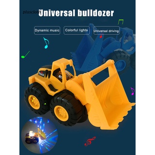 <Pluscloth> Bulldozer eléctrico Universal con efecto de sonido fresco para coche/juguete de coche/manualidad fina para niño (6)