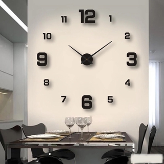 3D DIY Reloj De Pared Grande/Diseño Adhesivo Silencioso/Acrílico Espejo/Autoadhesivo Relojes Para Sala De Estar Decoración Del Hogar