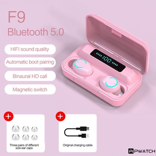 F9-9 TWS Macarons Color Táctil Inalámbrico Bluetooth 5.0 Auriculares Intrauditivos Con Cancelación De Ruido Estéreo PW