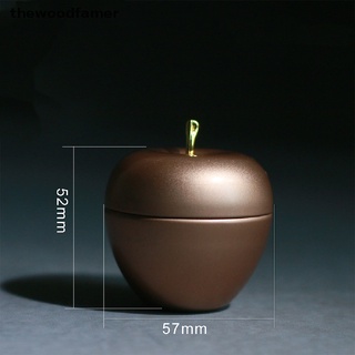 Mini caja de almacenamiento de café sellado en forma de manzana en forma de manzana, diseño de té, Suger, caja de Metal. (1)