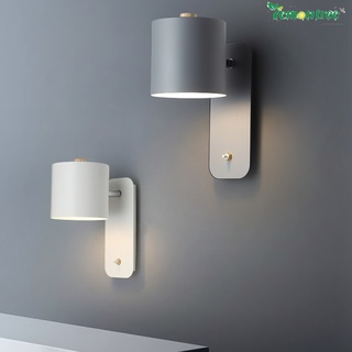 m4-moderno luz de pared led de metal luz de pared 180 grados libremente giratorio con interruptor de iluminación de hierro negro para pasillo pasillo