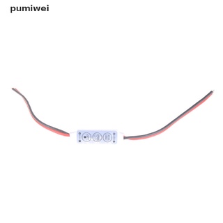 pumiwei 1pc 12-24v mini 3 teclas de un solo color controlador led regulador de brillo para 3528 5050 co