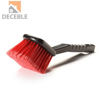 Cepillo de rueda de coche deceble con cerdas rojas Auto motocicleta limpieza herramientas de lavado (7)