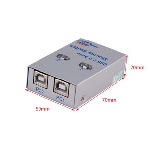 SALESGIRL 2 Ports USB 2.0 Auto Sharing Switch Hub Splitter Selector Switcher for Printer Scanner PC Computer Peripherals (3)
