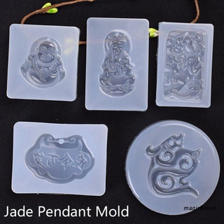 magichouse - juego de 5 moldes de silicona con colgante de jade, resina epoxi, herramientas para hacer joyas