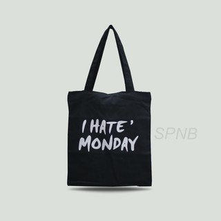 Totebag Tote Bag - bolso de lona, odio el lunes (1)