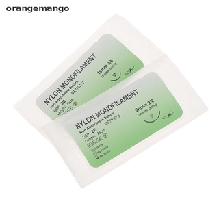 orangemango 12 unids/set medical aguja sutura nylon monofilamento hilo suture práctica kit co (1)