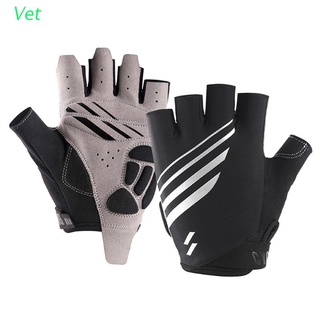 vet - guantes de medio dedo, antideslizantes, transpirables, para deportes al aire libre, fitness