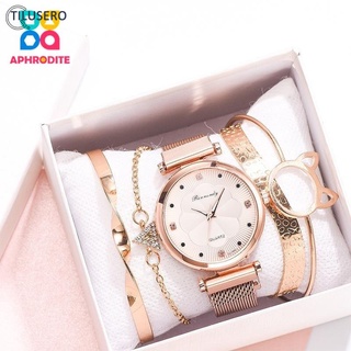 Reloj De cuarzo con hebilla MagnéTica De lujo con pedrería [no incluye caja] APHRODITE TILUSERO para mujer