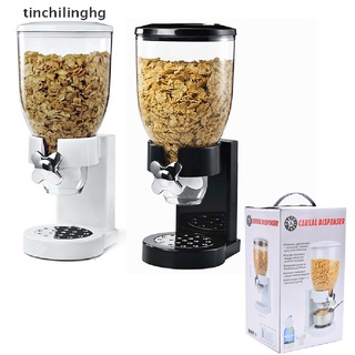 [tinchilinghg] Double Cereal Dispenser Dry Food Storage Container Dispenser Machine 2 Colours [HOT]