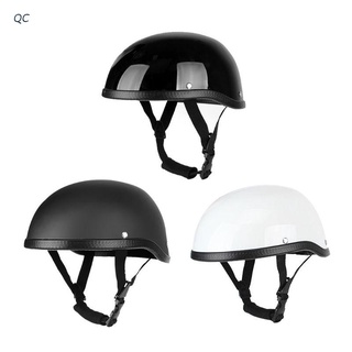 Qichepeijian casco De Motocicleta Vintage medio cara Retro con protector De cabeza