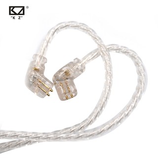 Kz ZSN Cable de cien núcleos libres de plata pura chapada mejorada Cable C pin oro plata chapado Cable auriculares para ZSN PRO ZS10 PRO ZST PRO ZSX CCA C12
