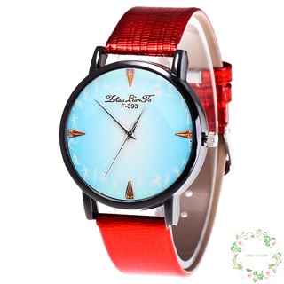 Relojes de moda con fondo azul redondo con correa de cuero reloj de cuarzo estilo hombres mujeres estudiante pareja reloj