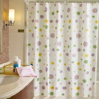 cortina de ducha para decoración de sol, flor de baño, espesar, resistente, resistente, cortina de baño