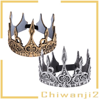 [CHIWANJI2] Rey corona para hombres cumpleaños para hombres Medieval para fiesta de baile