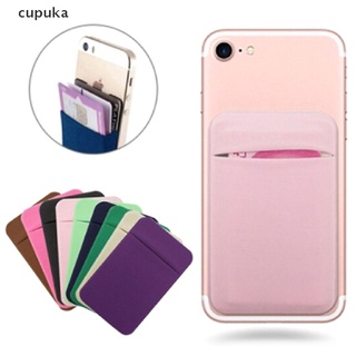 cupuka teléfono móvil tarjetas traseras cartera de identificación de crédito titular adhesivo adhesivo bolsillo co