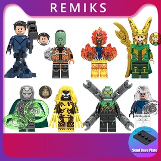 CHAMPIONS Lego vengadores Marvel concurso de campeones Minifigures Spider-Man Mister fantástico Rocky bloques de construcción juguetes para niños