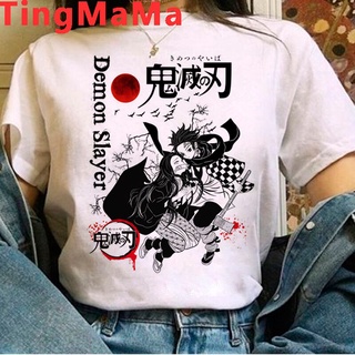 Tees Unisex Anime Demon 90s Slayer Kamado Camiseta De Dibujos Animados De Los Hombres Tanjirou Kawaii Kimetsu Tops No Yaiba Gráfica Masculina